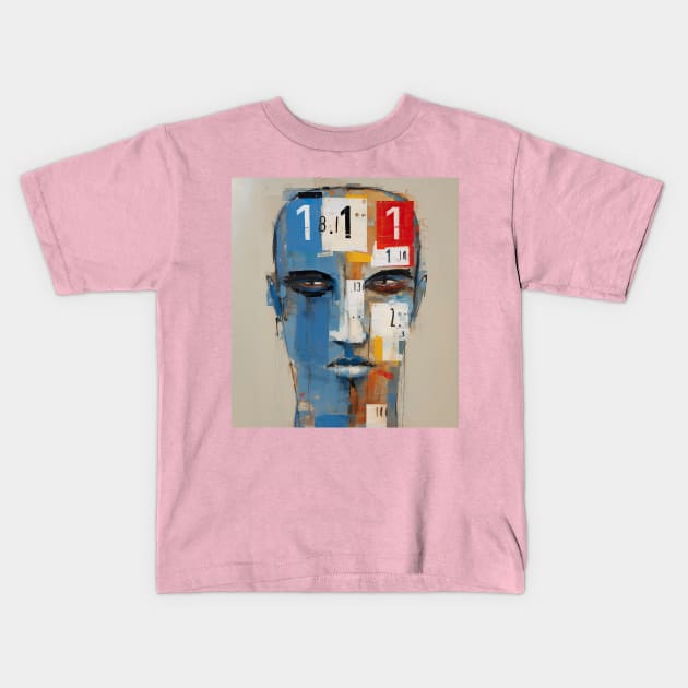 Numerology 111 Man Abstract Art Kids T-Shirt by TeeTrendz